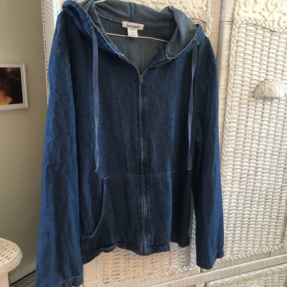 Serengeti Jackets & Blazers - Women’s Jean Hooded Bomber Jacket